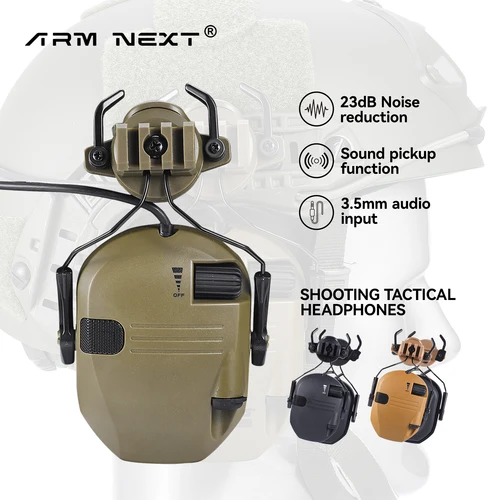 Casco WK de nueva generación, versión táctica, orejera electrónica para disparar, auriculares antiruido NRR23dB