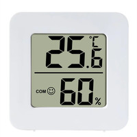 Mini Digital Thermometer Hygrometer LCD Display Temperature Humidity Meter Sensor Wall Mounted Indoor Room Weather Gauge Tools