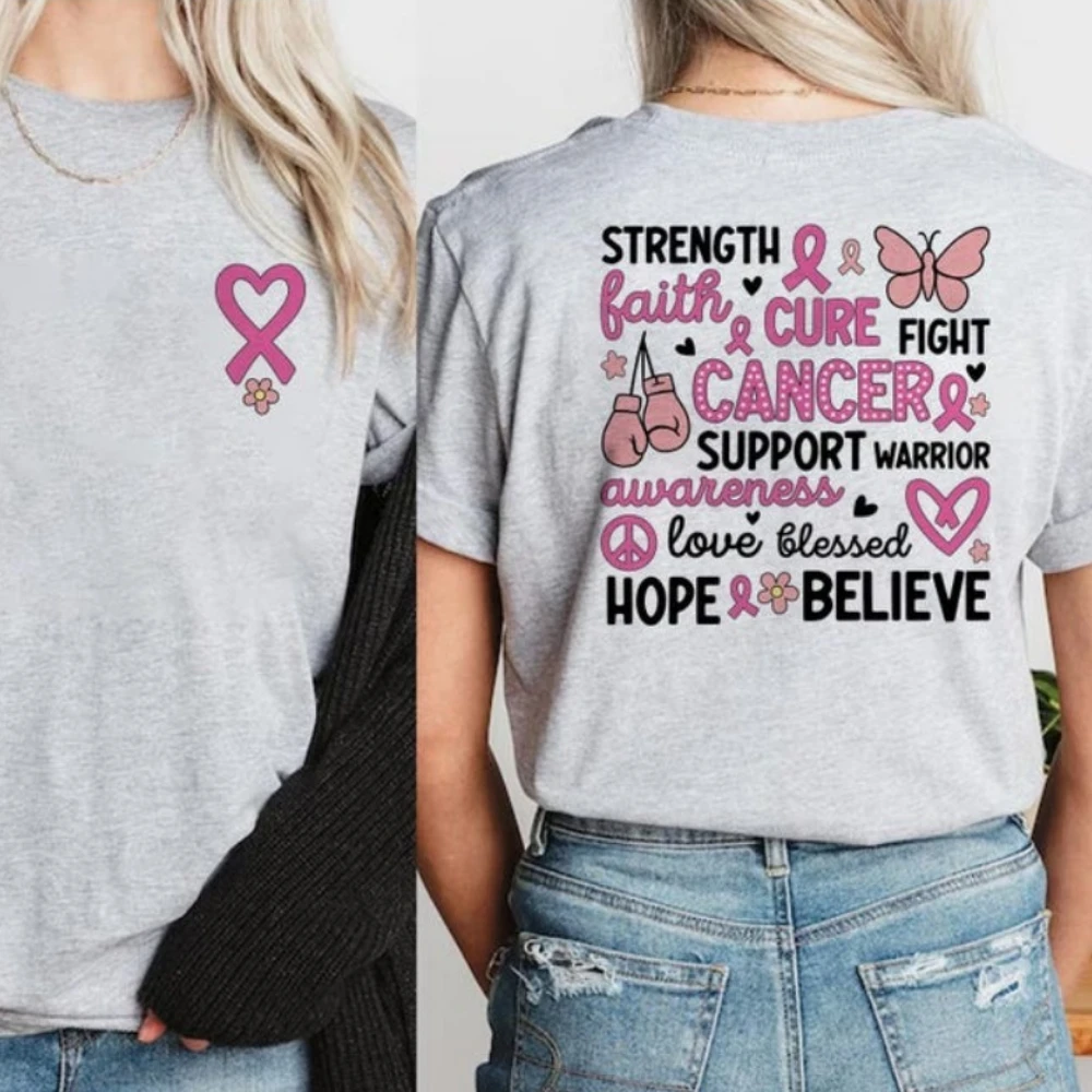 

Рубашка с информацией о раке молочной железы, футболка с розовой лентой и поддержкой рака молочной железы, футболка с принтом, женские летние топы Survivor