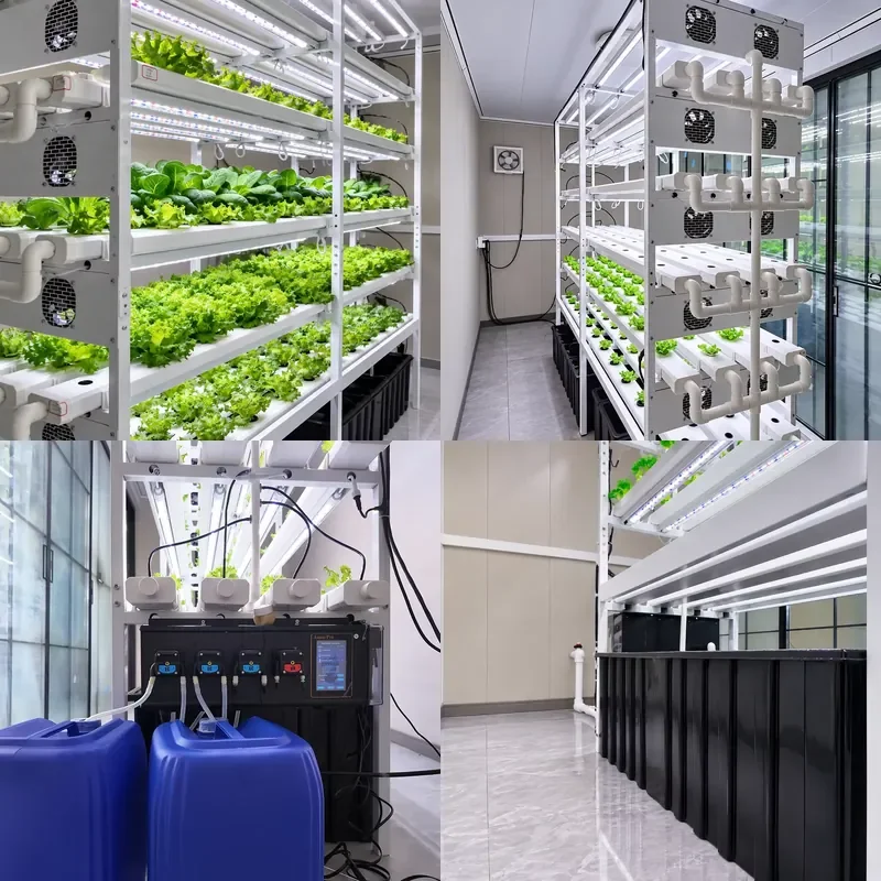 Commercial Multi Layer Vertical PVC Hydroponic Planting Rack NFT Channel System for Greenhouse Leafy Vegetable Planting