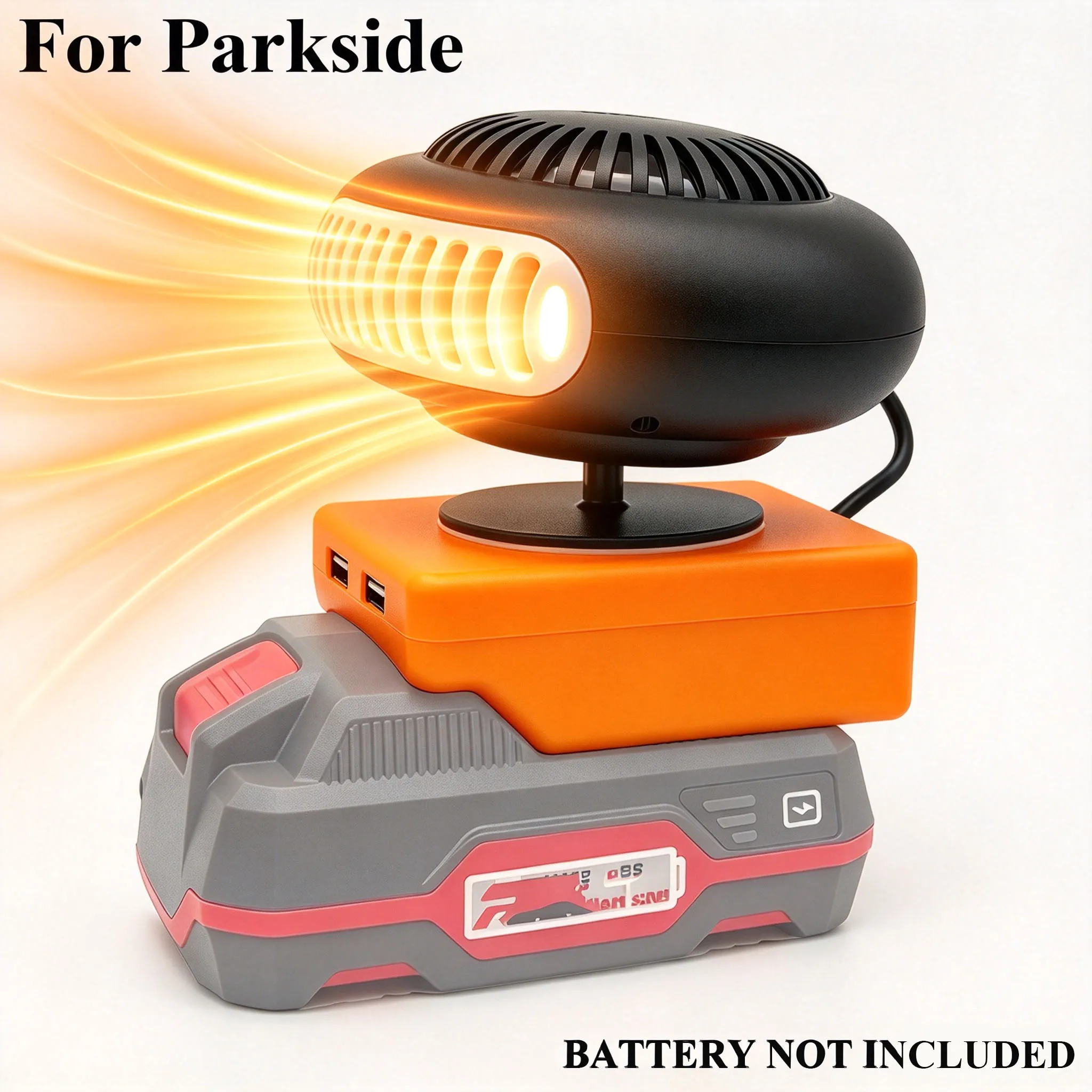 For Lidl For Parkside For Makita Lithium Battery Space Heater Warm Air Blower Defroster Windshield Heater Heating Cooling Fan