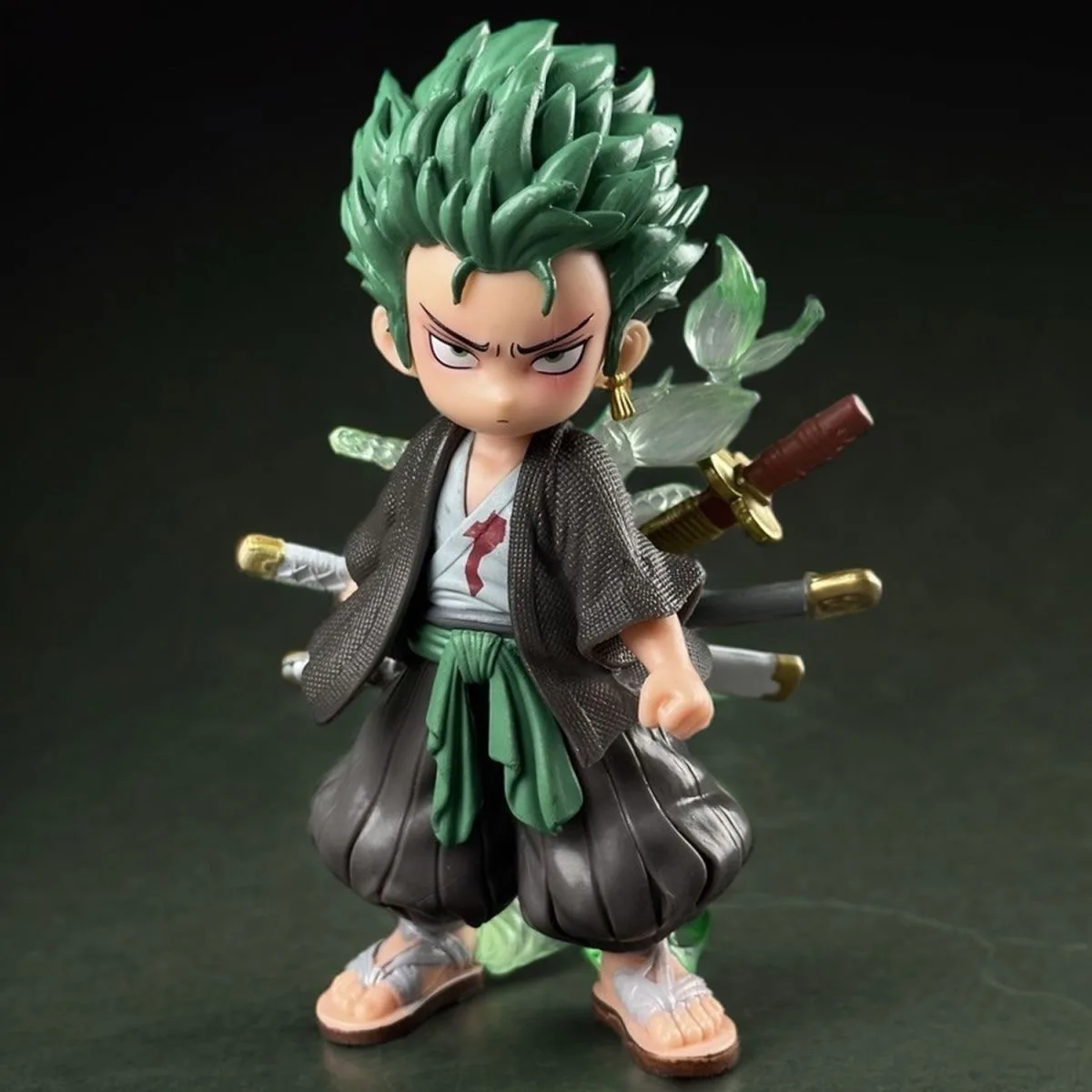 One Piece Roronoa Zoro Animation Peripheral Cartoon Cute Q Version Car Bedroom Desktop Decoration Ornament Kids Christmas Gifts