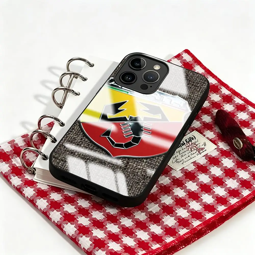 FIAT A-ABARTHes Italy Phone Case For iPhone 17 16 15 14 13 12 11 X XR XS 8 Plus Mini Pro Max Glass Magnetic Phone Case - view 2