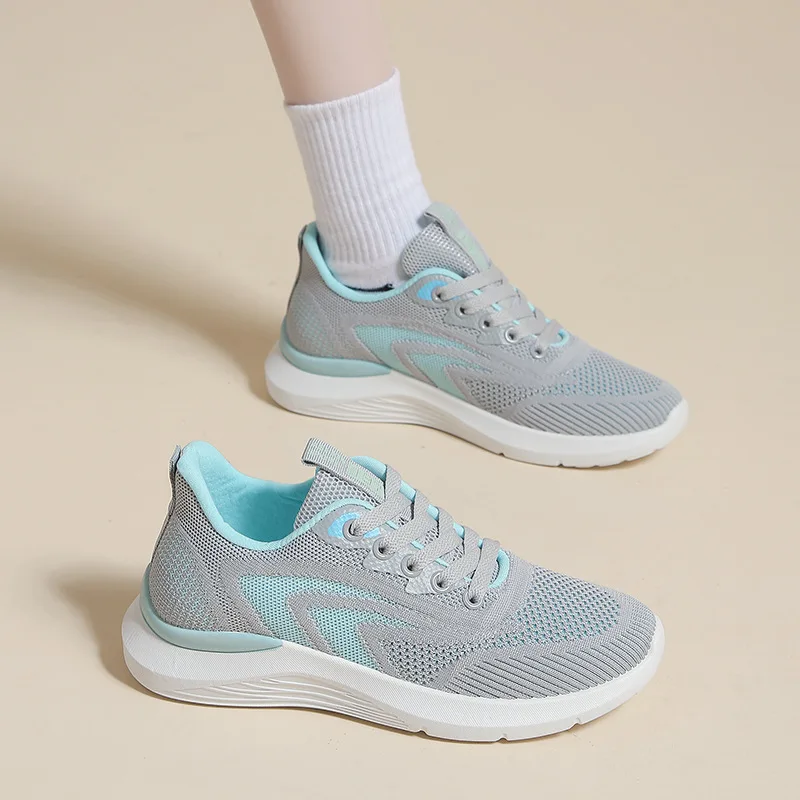 New Summer Sneakers for Women Breathable Mesh Casual Sneakers for Women Fashion No Slip Walking Shoes Outdoor Canvas Sneakers