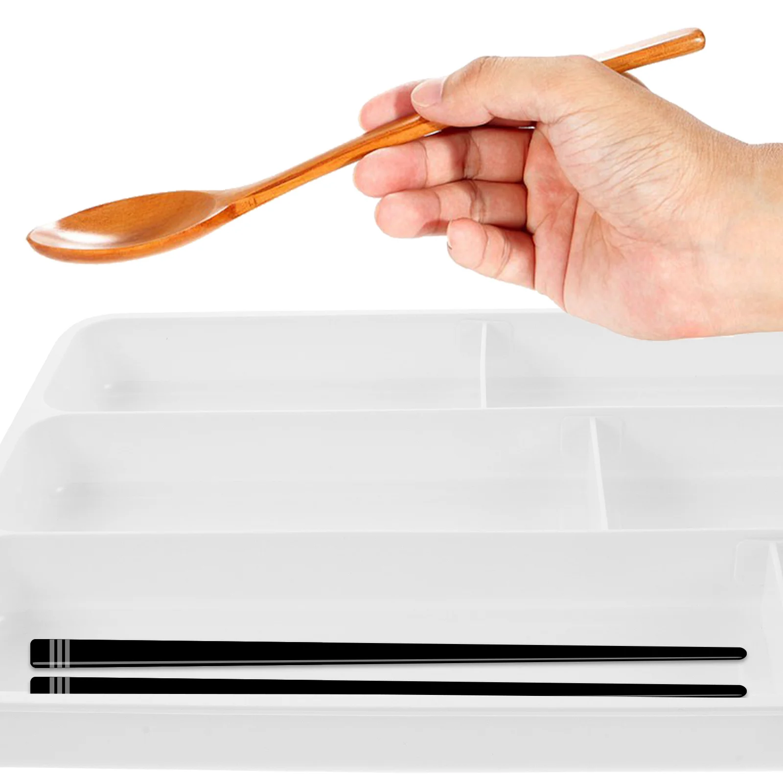 

Cutlery Organizer Box Thickened Pp Multi-Grid Storage Kitchen Drawer Utensil Holder For Fork Spoon Chopsticks Plastic