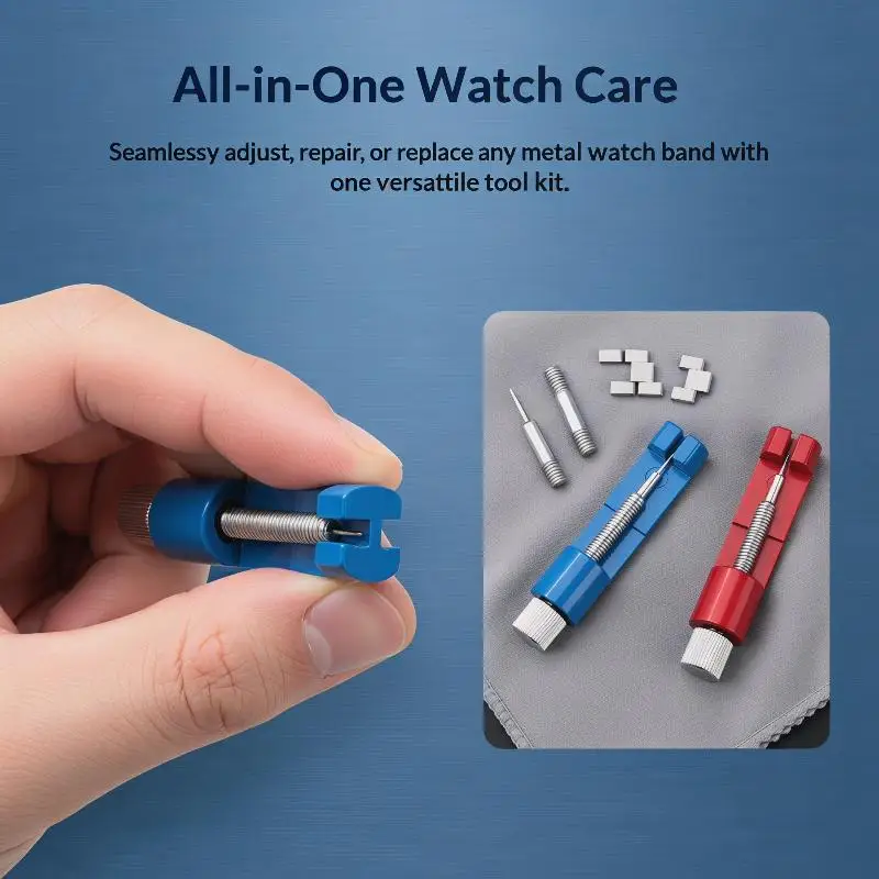 Watch Band Link Remover Tool Aluminum Alloy Adjuster For Steel Strap Pin Removal Repair Kit
