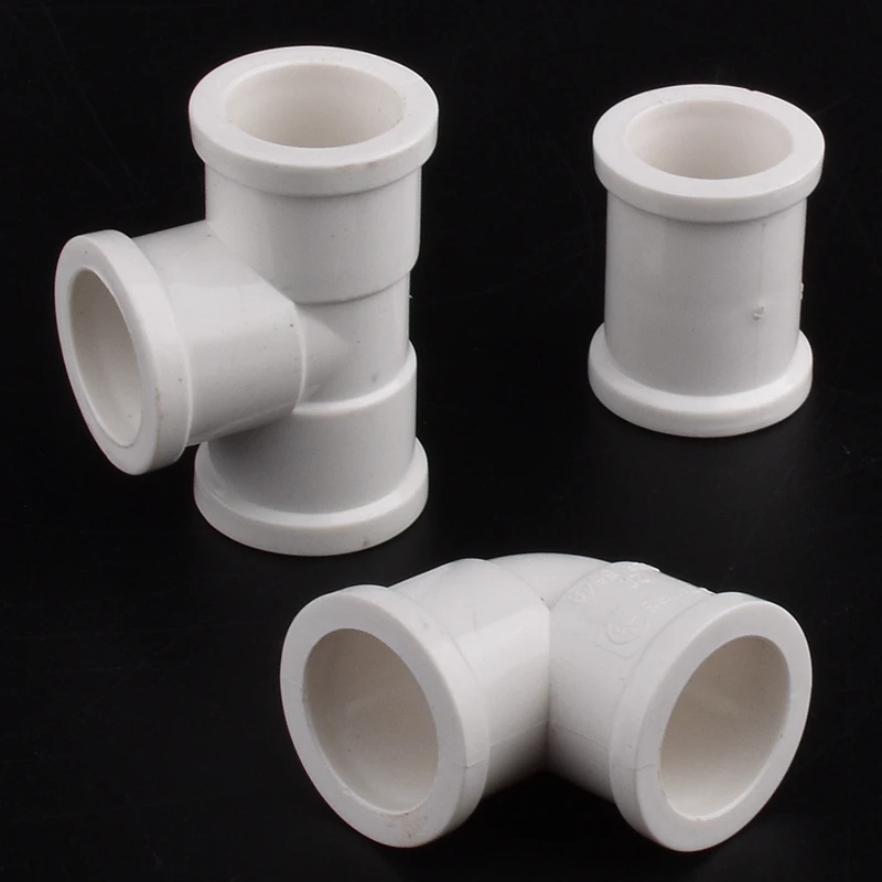 White 20/25/32/40/50mm Thickening PVC Direct Elbow Tee Garden Irrigation 50CM PVC Water Pipe Aquarium Fish Tank Piping Connector