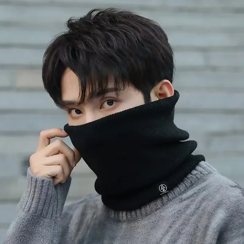 Women Knit Neck Warmer Sports Scarf Fashion Soft Men Face Cover Winter Skating Running Hiking Scarves Thick Cold-proof Collar