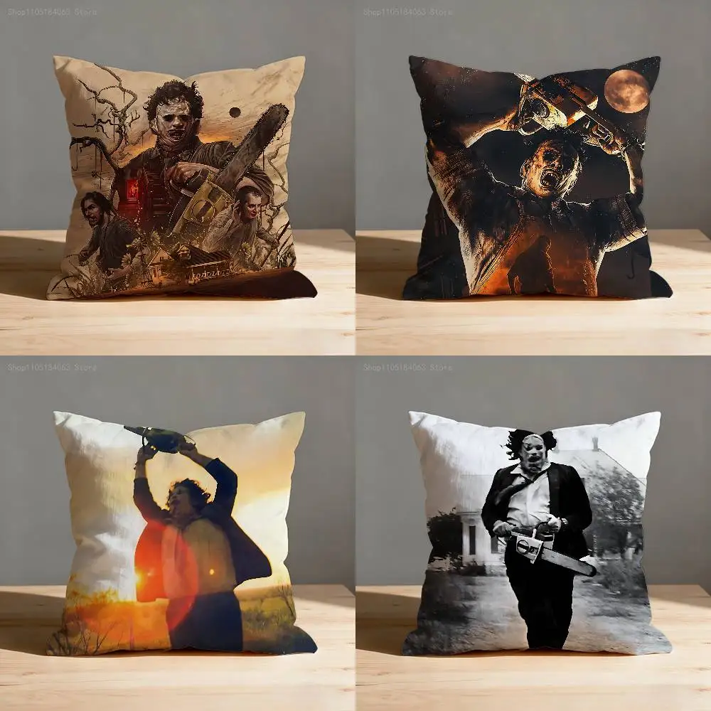 

S-Saw Horror M-Massacre Pillow Case For Sofa Decor Car Office Room Printing Cushion Cover Decorations and Protector