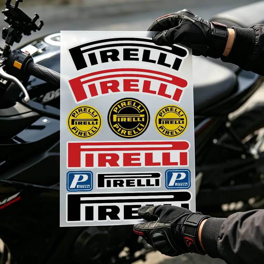 For Pirelli Reflective Safety Sticker for Car Bumper  Also Fit Motorcycle Helmet Bicycle Night Warning Tape  Waterproof