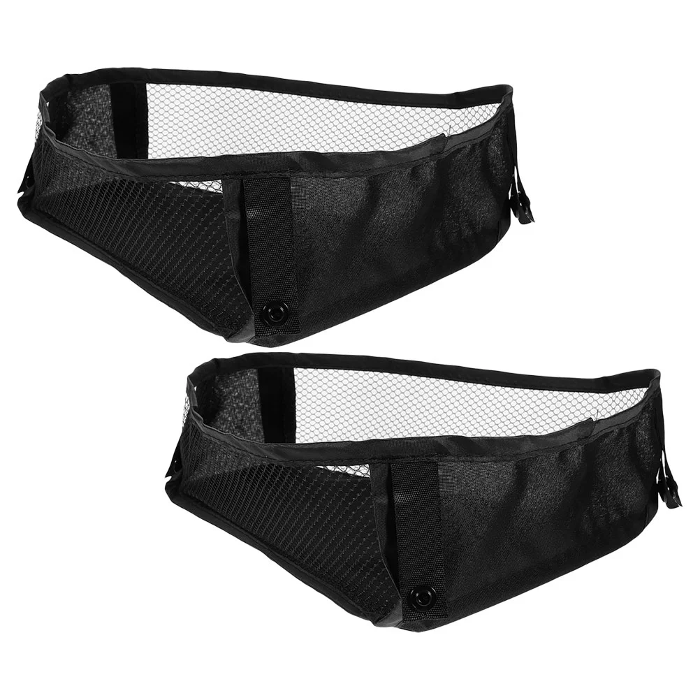 2 Pcs Stroller Storage Bag Organizer Bottom Basket Camping Table Mesh Universal Accessories Cargo Net Pouch Diaper