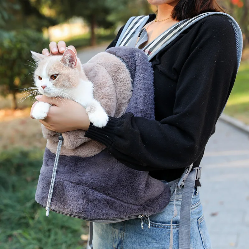 

Plush Small Dog Cat Carrier Bag Breathable Portable Travel Handbag Warm Carrier for Cat Outdoor Puppy Kitten Cat Backpack