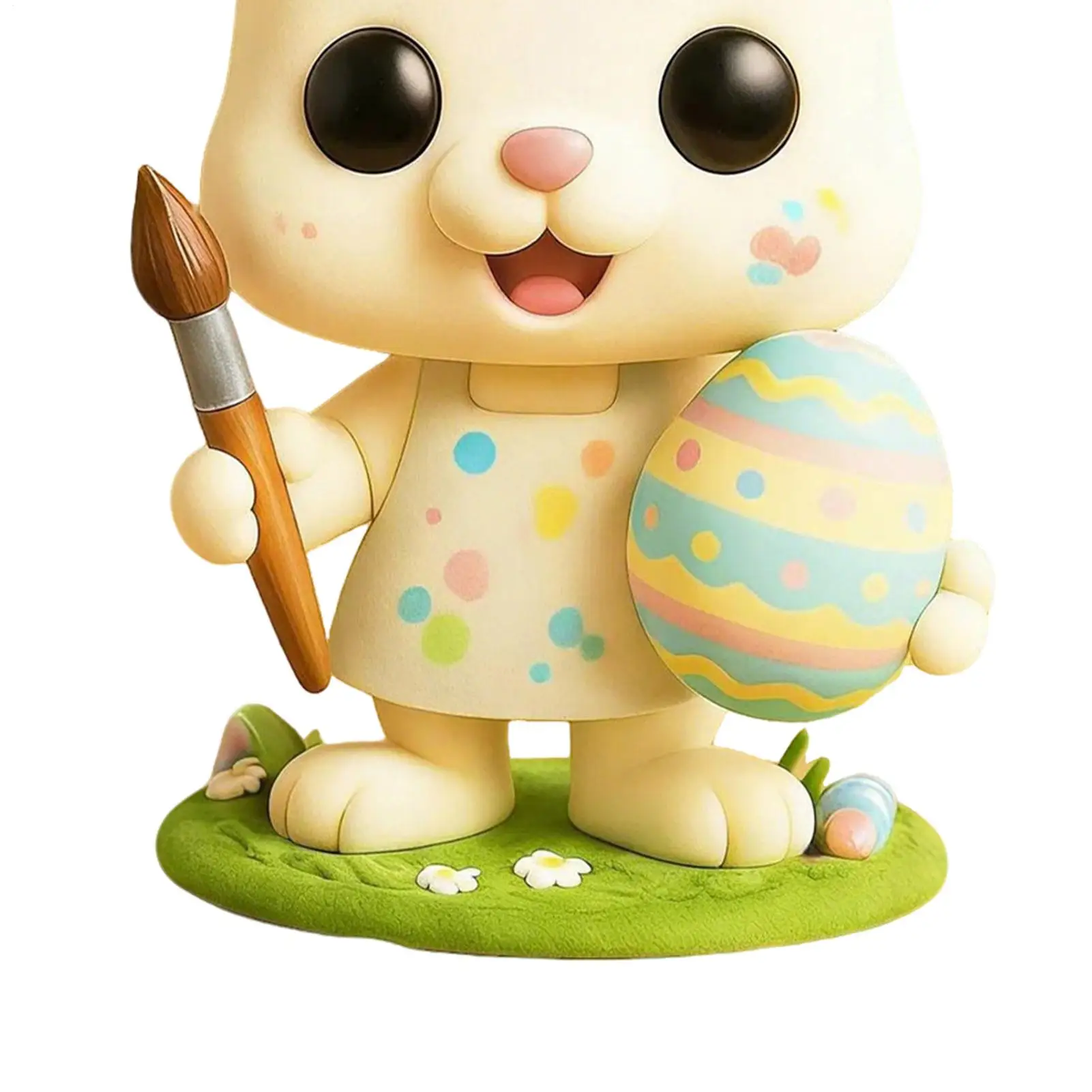 

Статуэтка пасхального кролика, сезонное украшение, маленькая праздничная скульптура для книжного шкафа, подоконника, витрины, туалетного столика