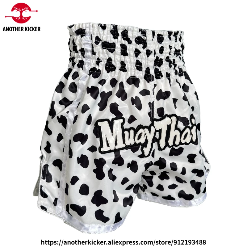 

Muay Thai Pants Women Men Children Cow Leopard Print Thai Boxing Shorts Soft Comfortable Kickboxing Pants Wrestling MMA Clothes