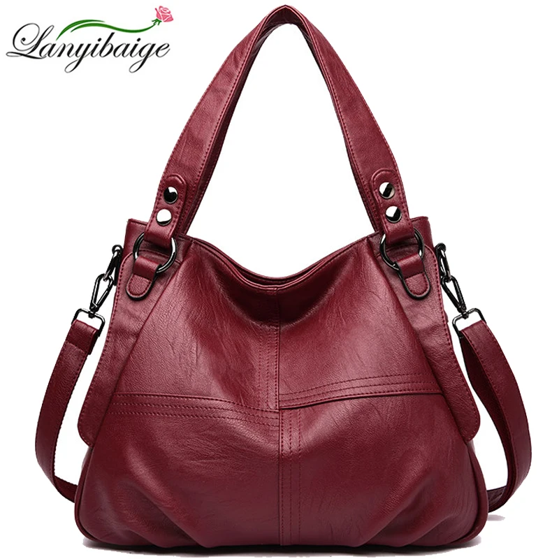 High Quality Leather Handbag Casual Crossbody Bags for Women 2024 New Large Capacity Shoulder Bags Ladies Travel Tote Bag Sac