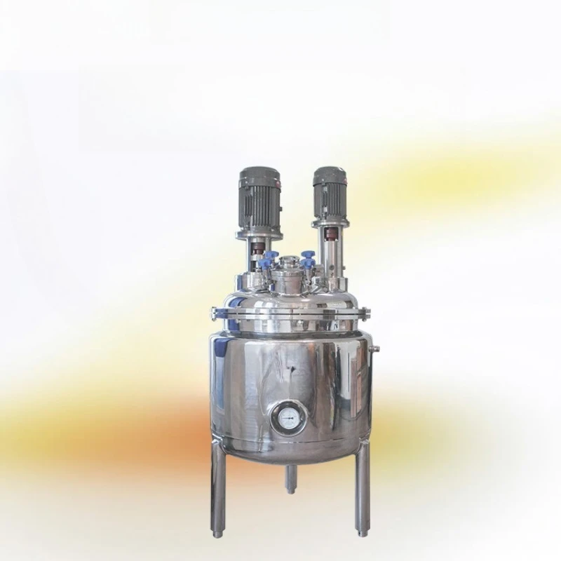 Electric heating stirring tank, multi-functional vacuum stainless steel reactor, high-speed shear dispersion emulsification tank