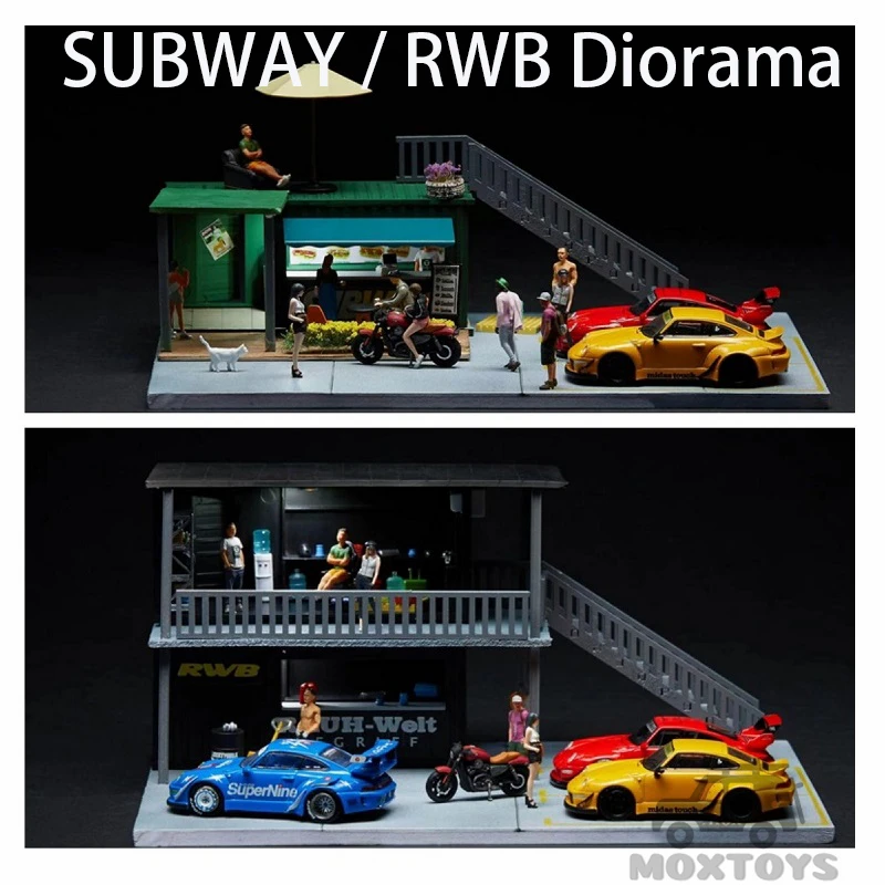 

YouCar 1:64 Diorama Subway single storey / RWB double deck house