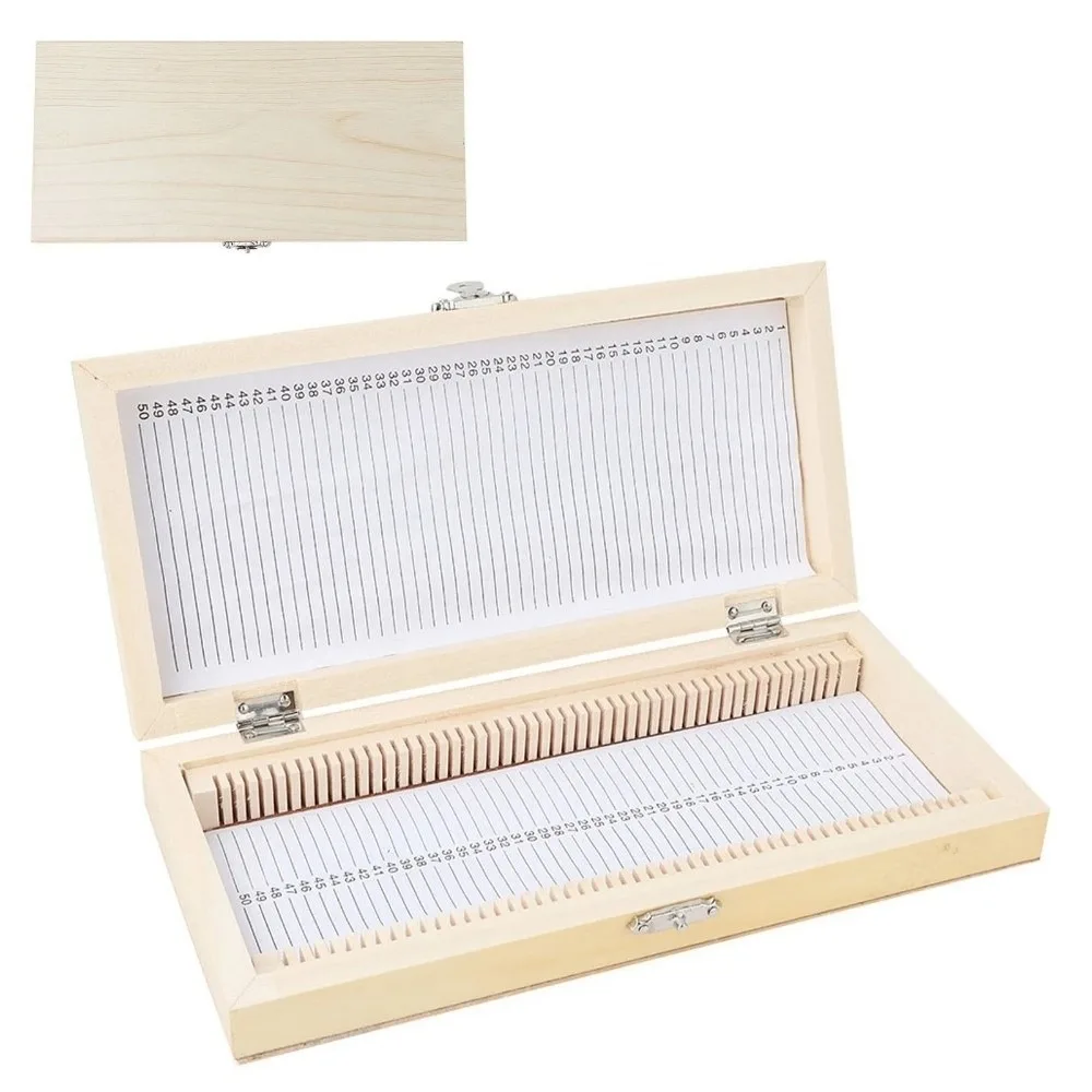 Wooden Specimens Slide Box Metal Buckle Biology Glass Prepared Slide Storage Box Case 25/50/100pcs Microscope Slide Box