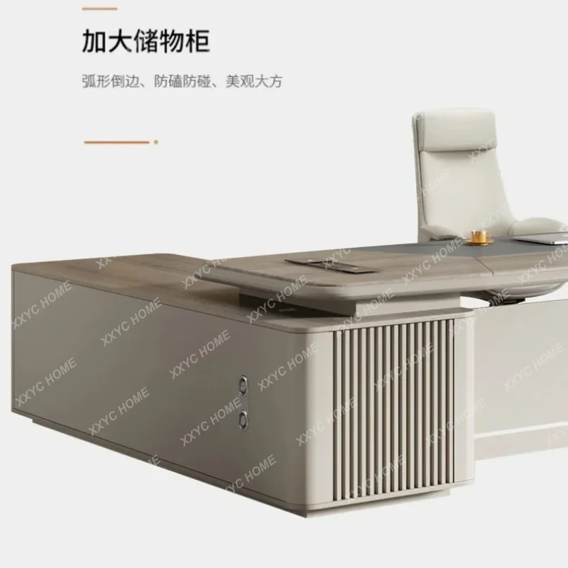 XX Working Report Office Desk Vintage Wooden Sleek Richly Office Desk Convenience Space Office Furniture