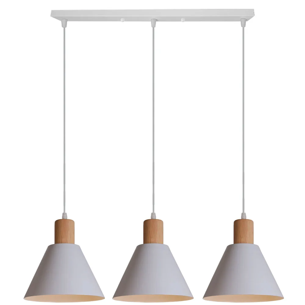 Lampes suspendues en bois nordiques, style vintage moderne, LED, pour salon, îlot de cuisine, maison, loft, décoration industrielle, luminaire