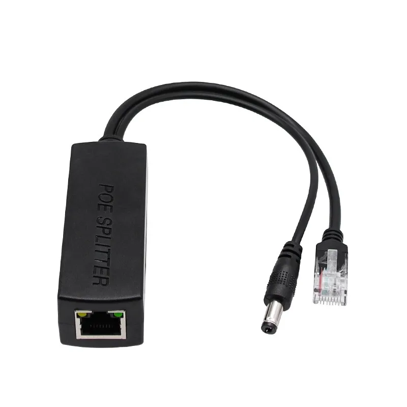 

(Plug and Play) POE Splitter 24V/48V to 12V/5V 802.3af Output Power Over Ethernet Splitter Adapter Security System