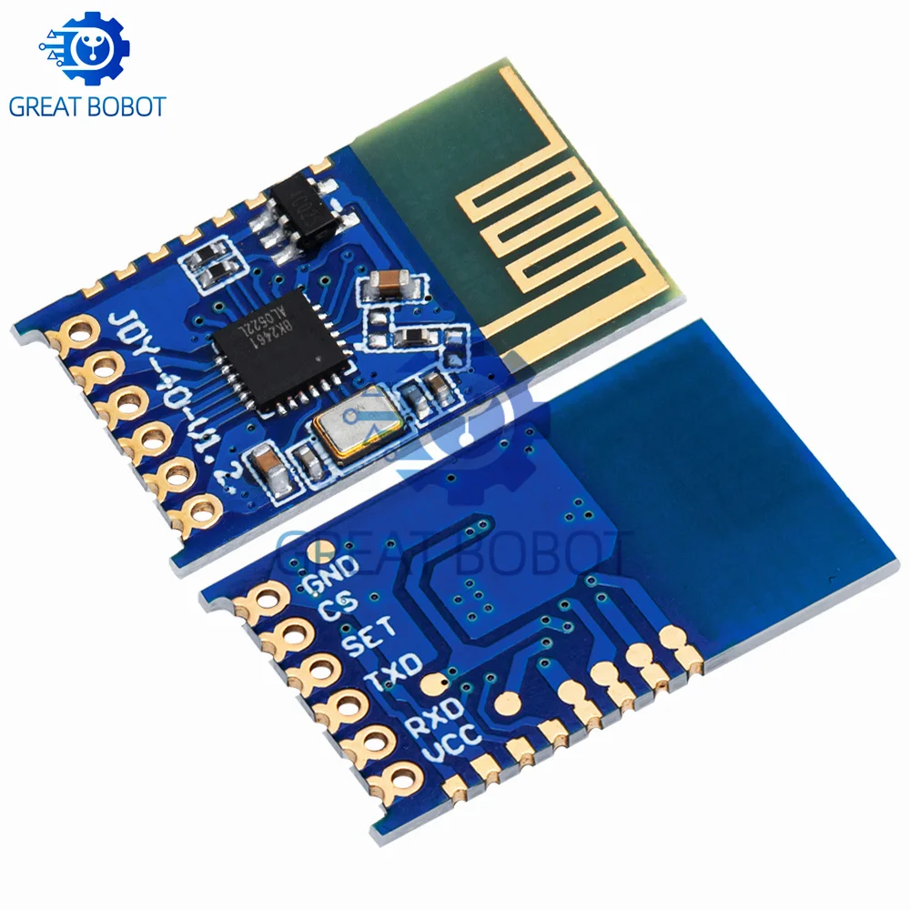 JDY-40 2.4GHz Wireless UART Transceiver - 1000m LOS Range, TTL/IO Interface with for Arduino/RPi & Industrial IoT Compatib