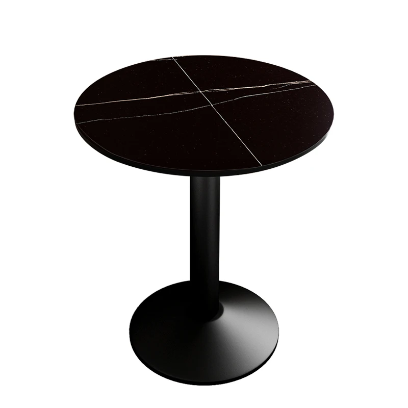 Cafe rock slab dining table bar clear bar hot pot barbecue shop gym billiards hall set tables and chairs black commercial