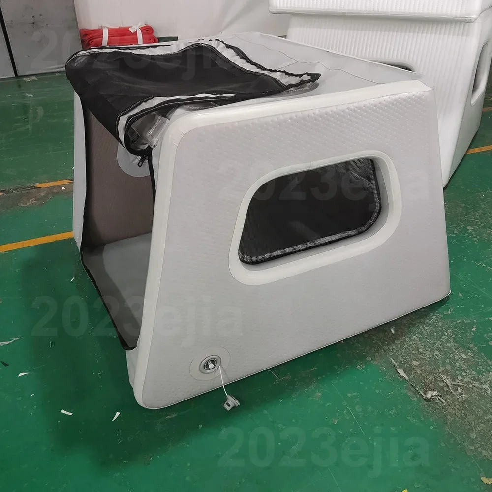 Wholesale Drop Stich Material Inflatable Dog Transport Box Folding Dog Cage With Airbag Function To Shock Protection