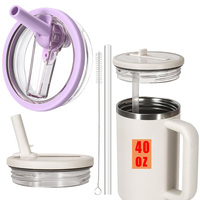 40oz Flip Straw Leak Proof Lid for Stanley H2.0 Quencher ProTour Tumbler Lid Replacement for Stanley Cup Accessories Straw Cover