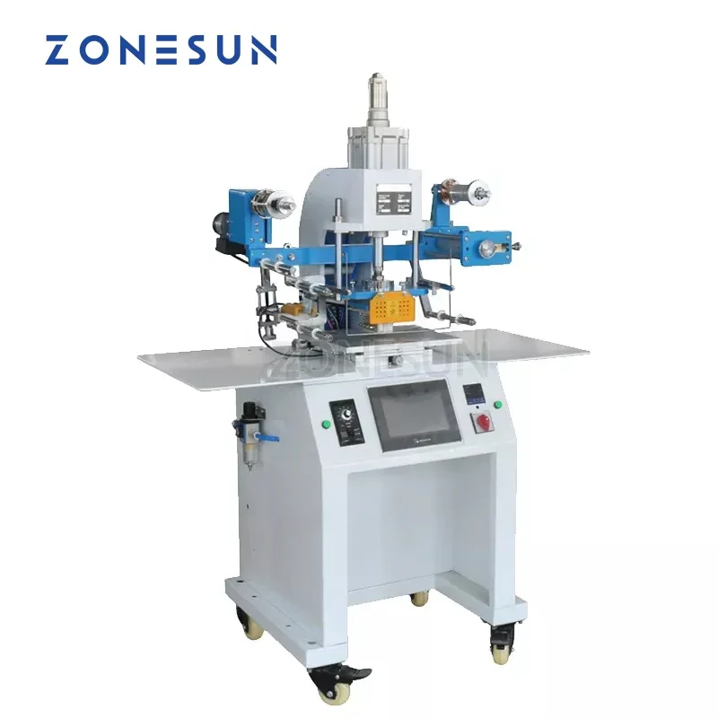 ZONESUN ZY-HTP-B Pneumatic Stamping Machine leather LOGO Creasing machine LOGO stampler name card stamping machine