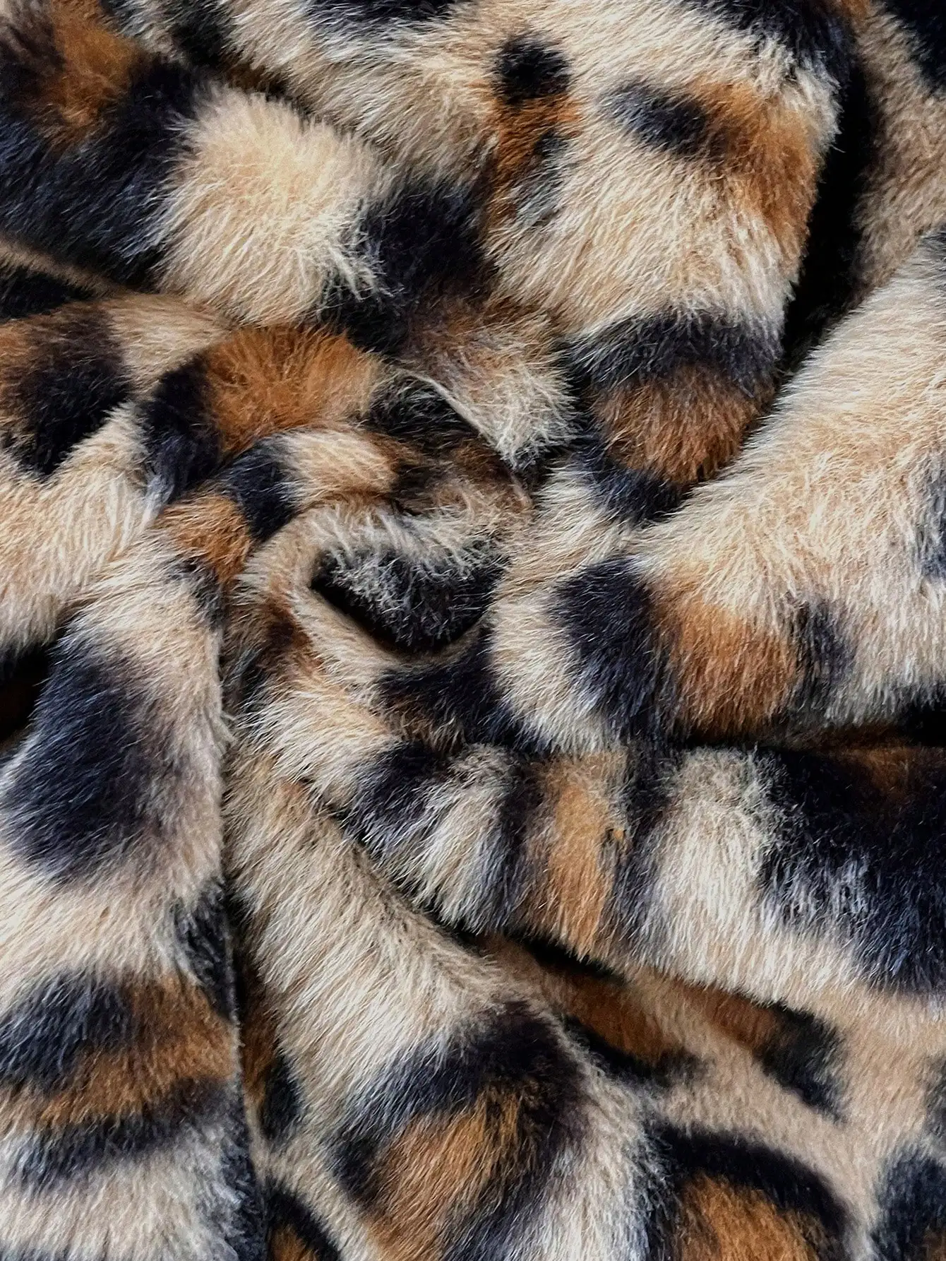 เสื้อกั๊กขนสัตว์เทียมลายเสือดาวสำหรับผู้หญิง, เสื้อแจ็คเก็ตครอปแบบมีซิป, เสื้อคลุมกันหนาวสำหรับฤดูใบไม้ร่วงและฤดูหนาว