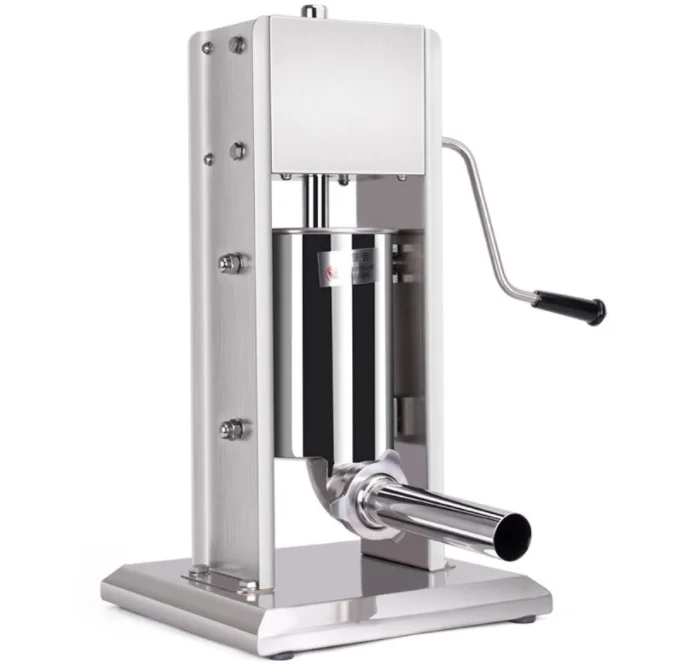 Manual Meat Grinder, 10L 304 Stainless Steel Sausage Stuffer, Commercial Vertical Sausage Filler, Meat Processing Equipment