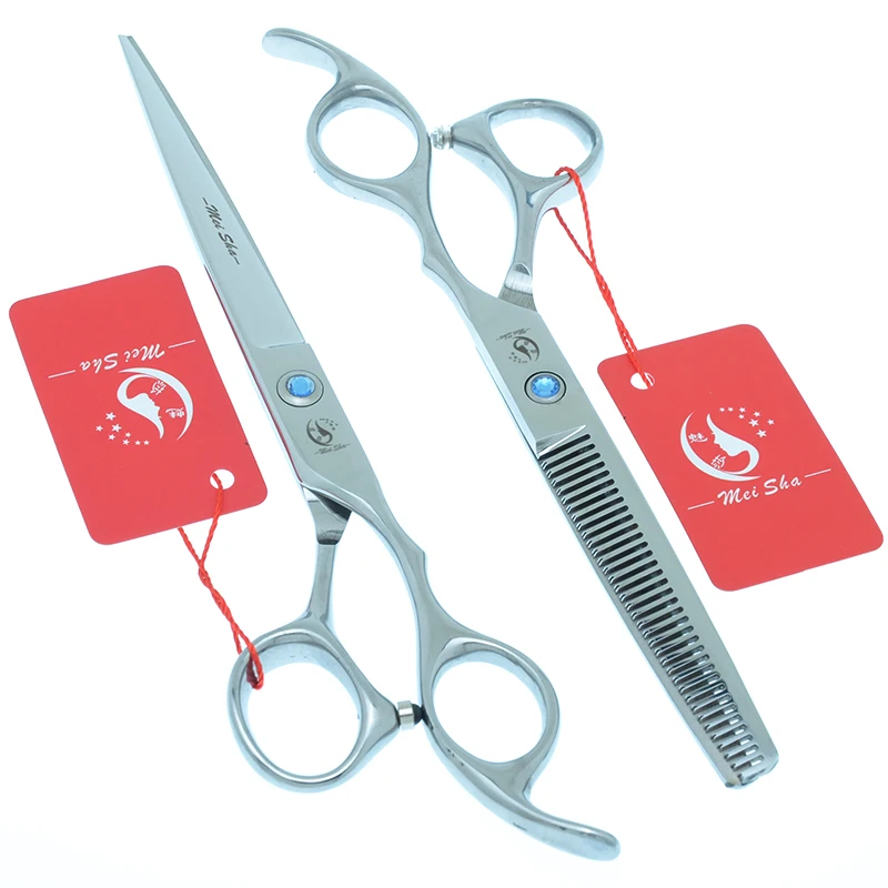 7 Inch Barber Hair Scissors Set Japan 440C Big Cutting Scissors 6.5 Inch Thinning Shears Salon Hairdressing Hair Tesouras A0127A