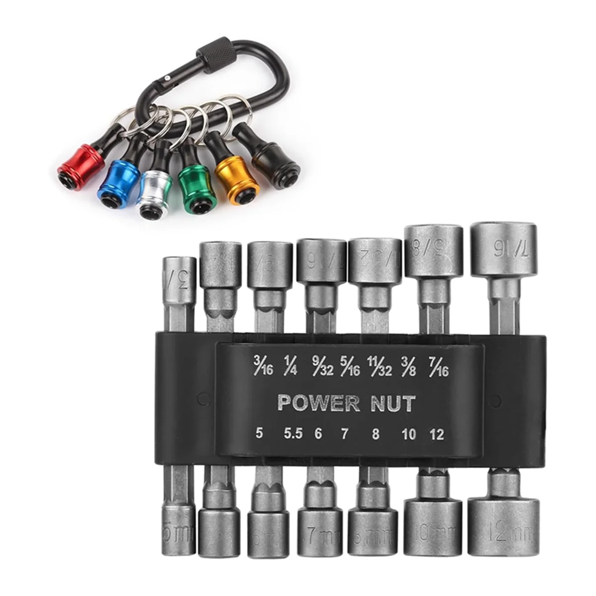 ELBA_14pc Power Nuts Driver Drill Bit Tools Set Metric Socket Wrench Screw