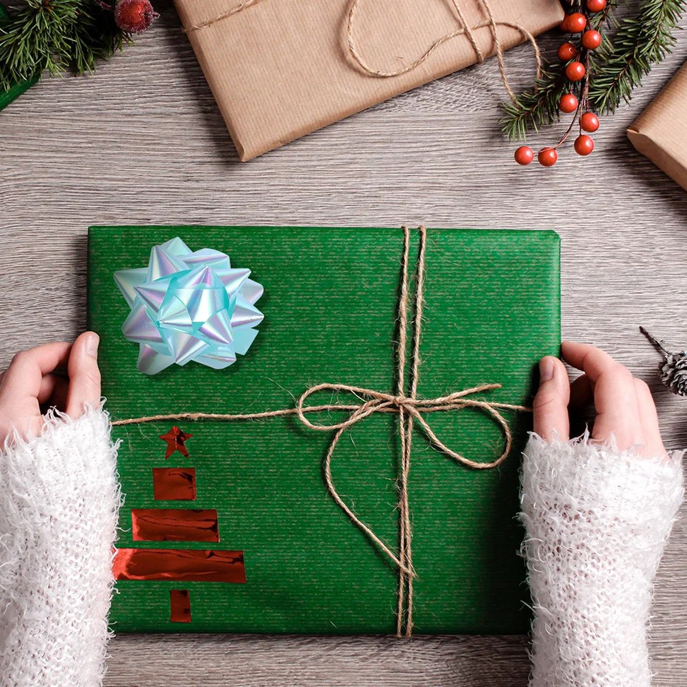 

50 Pcs Pull Flower Bows Gift Wrap Ribbon Decoration Christmas PP Material Festive Atmosphere Present Packaging