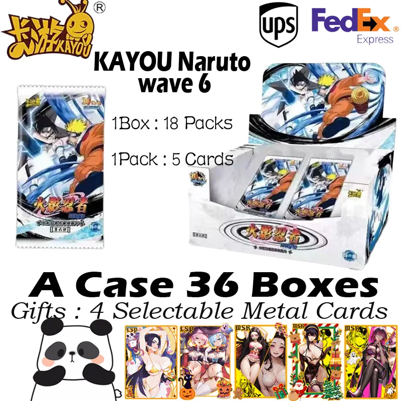 Wholesale KAYOU New Naruto Wave 6 Collectible Card TCG CCG Hobby Table Battle Game Card Kids Toy Gifts