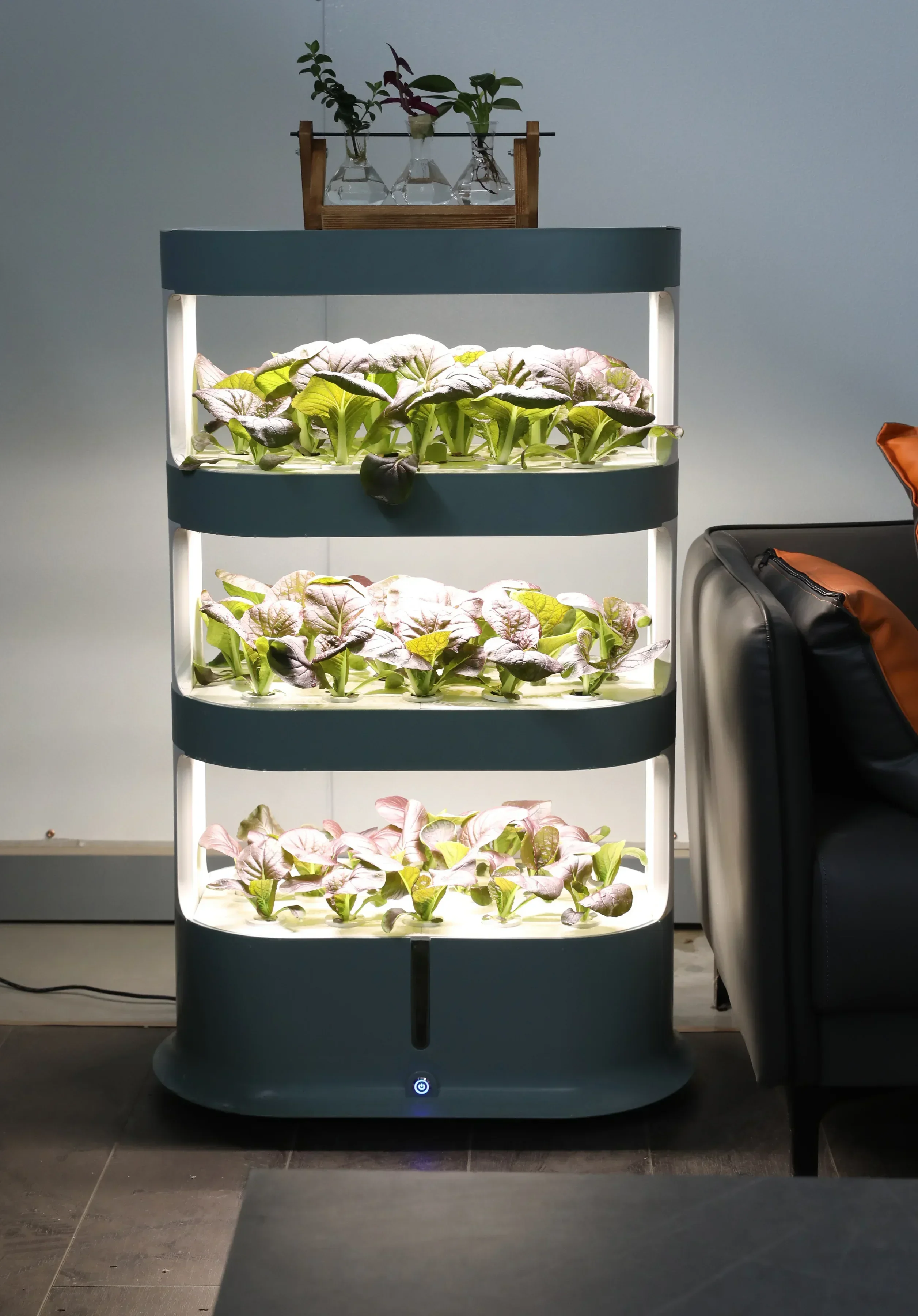 Supplier Water Culture Hydroponics system equipment vertical tower width LED grow lamp