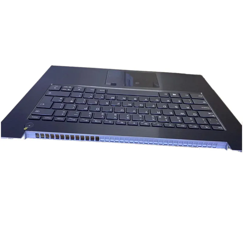 Laptop Palmrest Touchpad Cover, Reino Unido, teclado espanhol, apto para Lenovo V330-14IKB, V330-14ARR, 5CB0Q64381, 5CB0Q64422, latim, novo