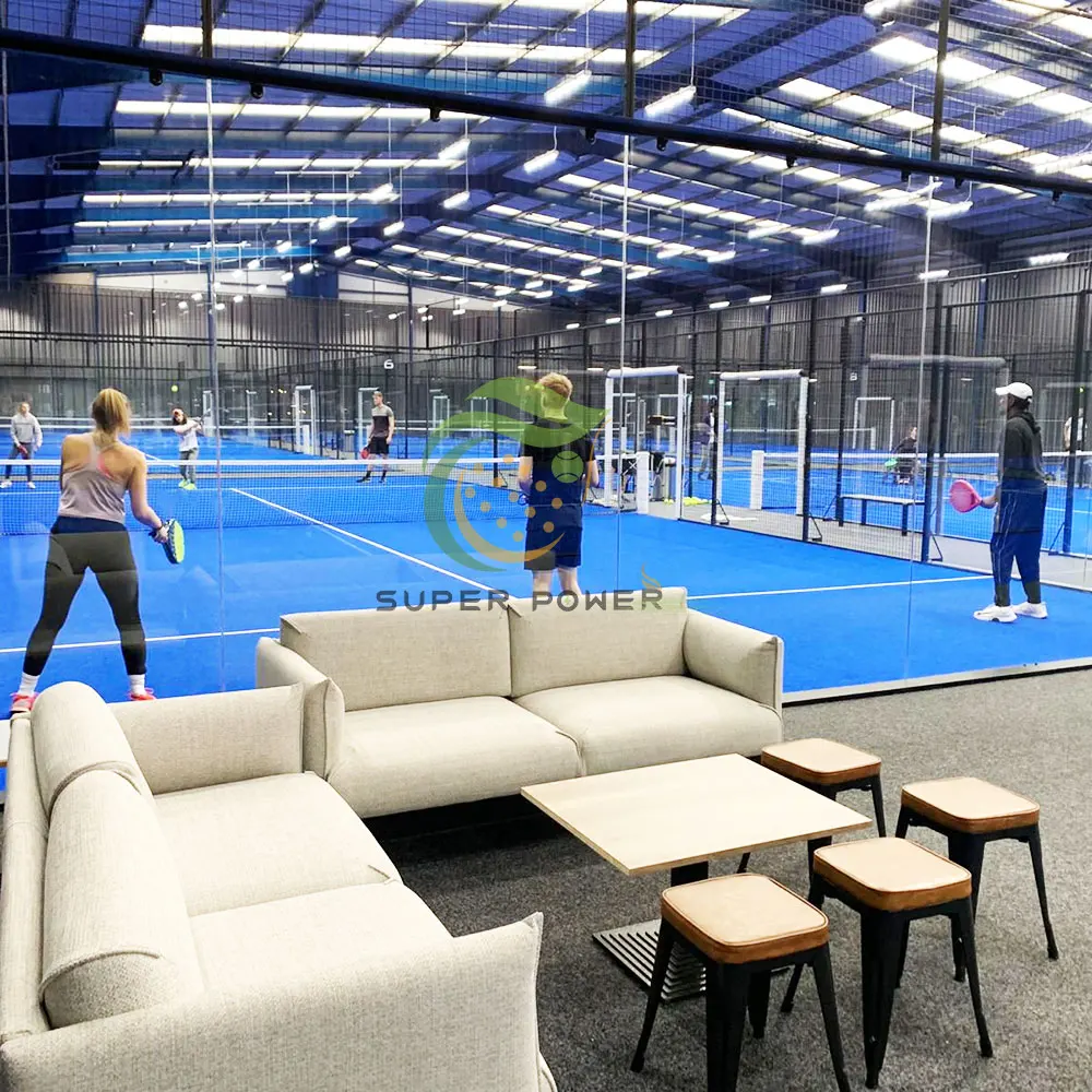

Easy Installation Panoramic Paddle Sport Court 20*10m Size Both Indoor Outdoor Padel Ball Court