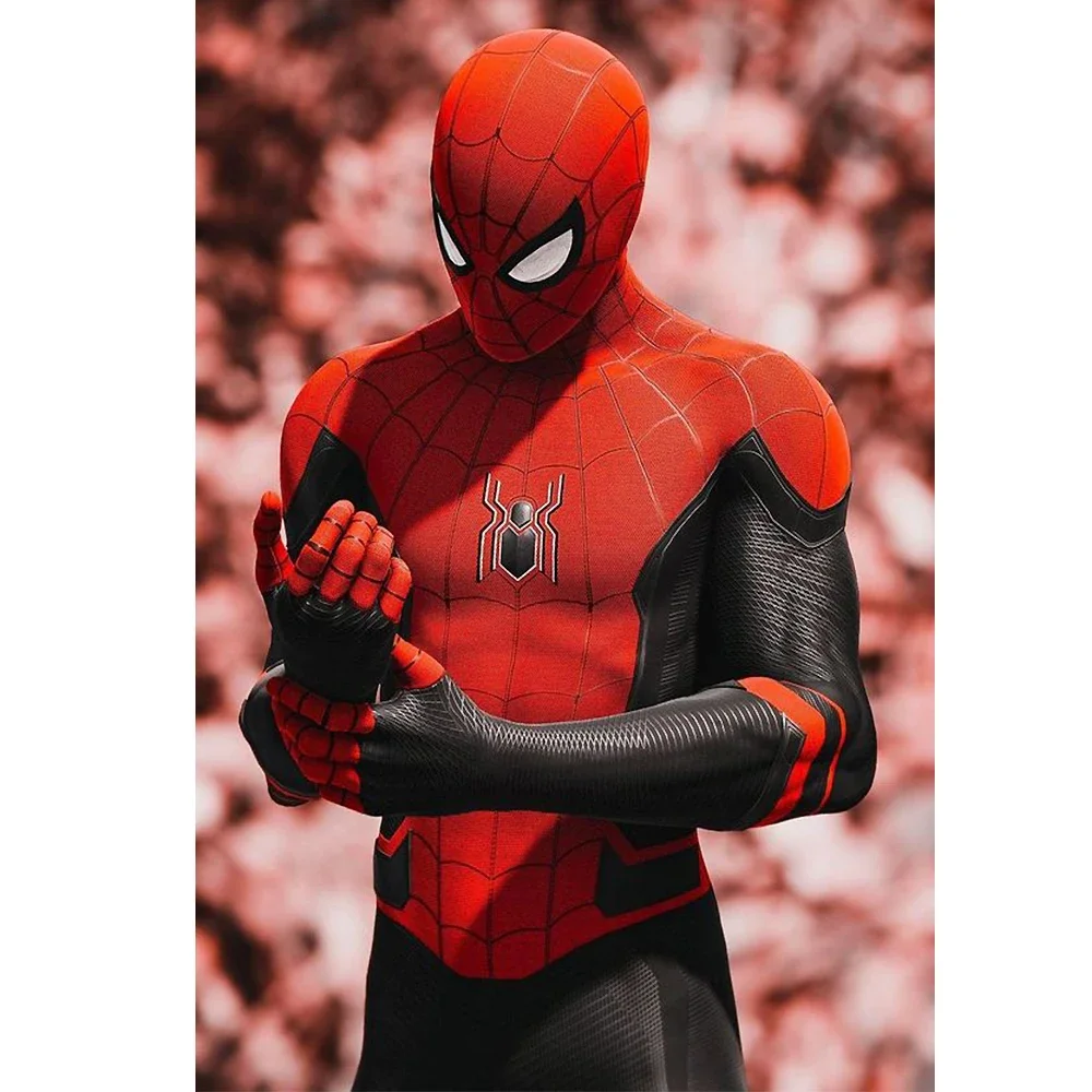 Multi Color Far From Home Spiderman Costume Cosplay Tom Holland Zentai Bodysuits Spandex Superhero Costume Halloween Cosplay