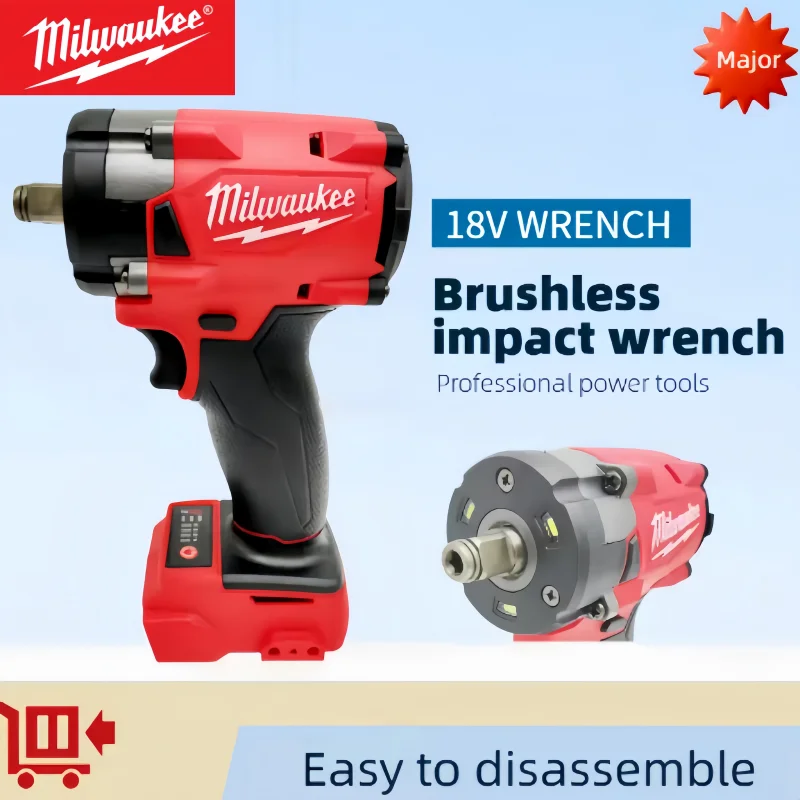 

Brushless Impac Wrench 4 Gears Cordless Driver 600N.m Car Repair Electric Screwdriver 1/2" Power Tools For Milwaukee 18V Battery