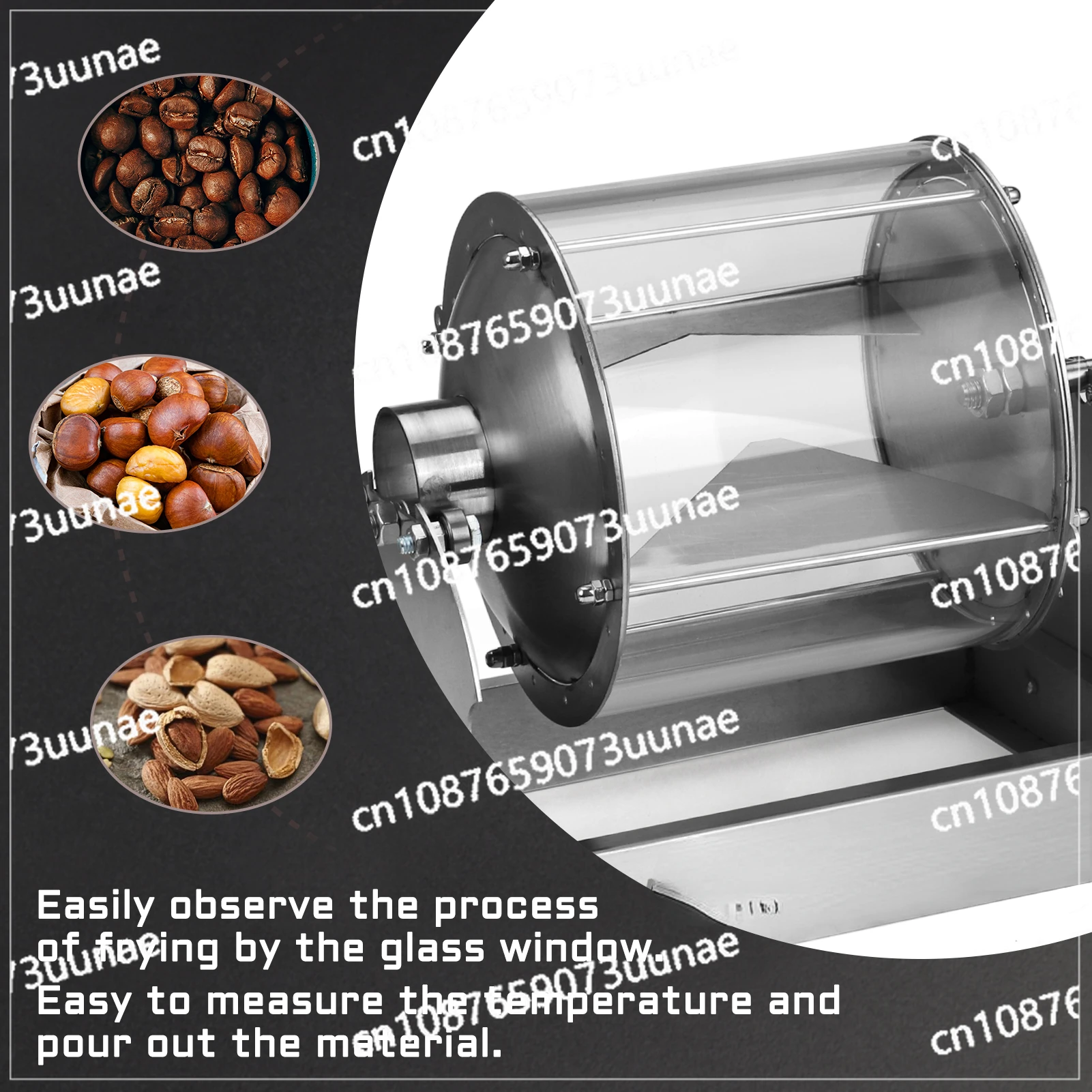 14.5L  220V/110V Electric Coffee Beans Roasting Baking Machine Fuel Gas Direct Fire Nuts Grain Soybean Beans Roaster