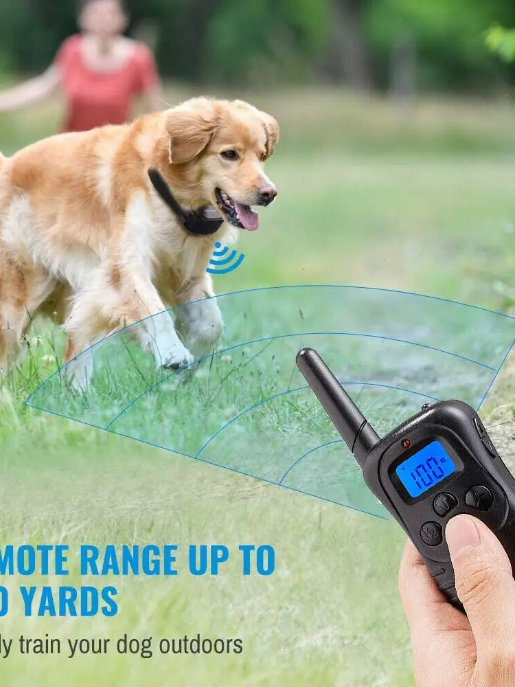 300m Remote Rechargeable And Waterproof Electronic Dog Training Collar With LCD Display for Pet Dog Stop Barking Collars 998DR