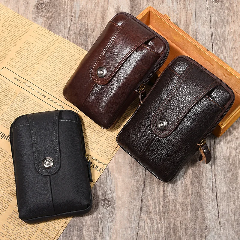 

Мужская сумка для хранения мобильного телефона, кожаная вертикальная деловая многофункциональная сумка для хранения ключей