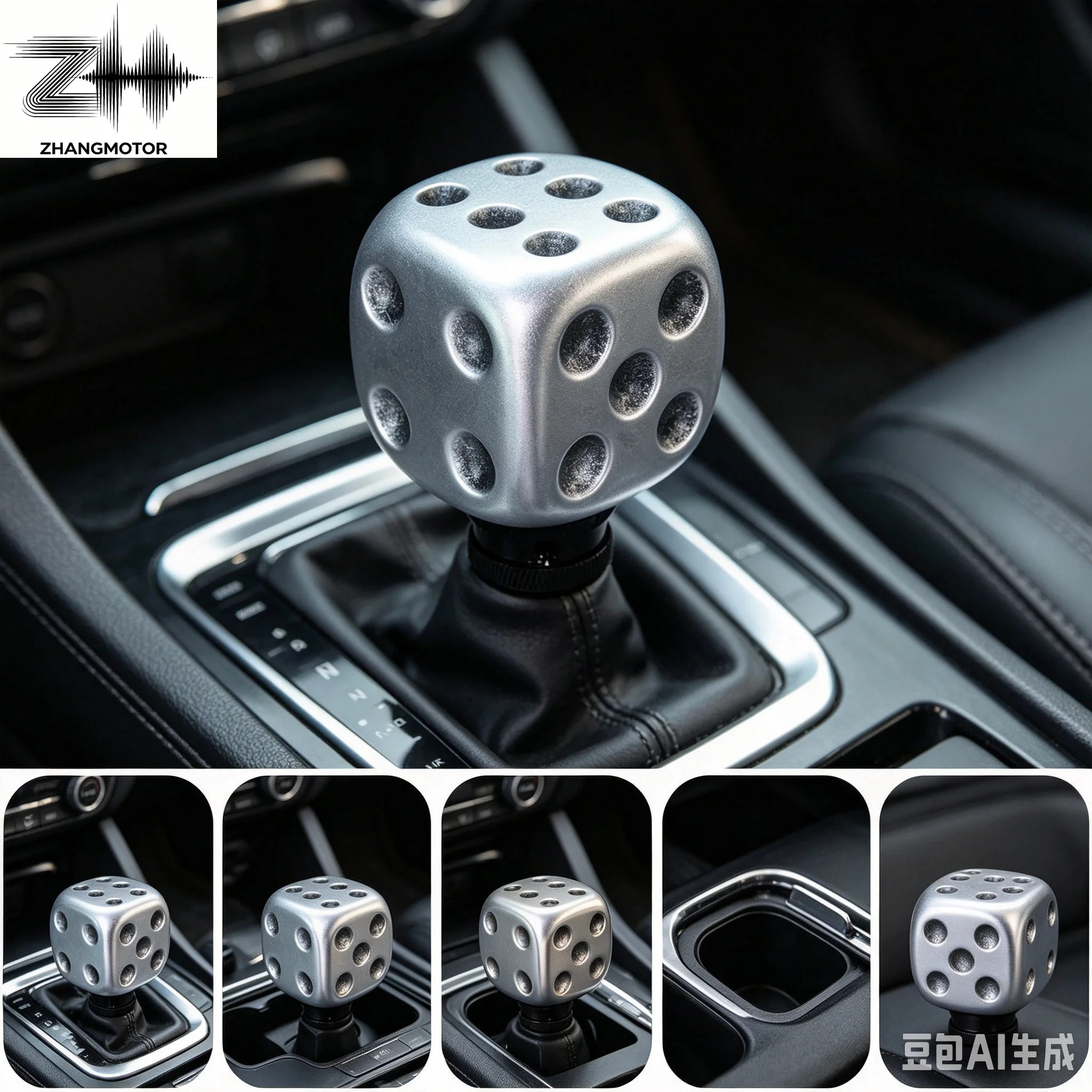 Universal Manual Dice Shape Car Resin Modified Gear Shift Knob Stick Lever Shifter