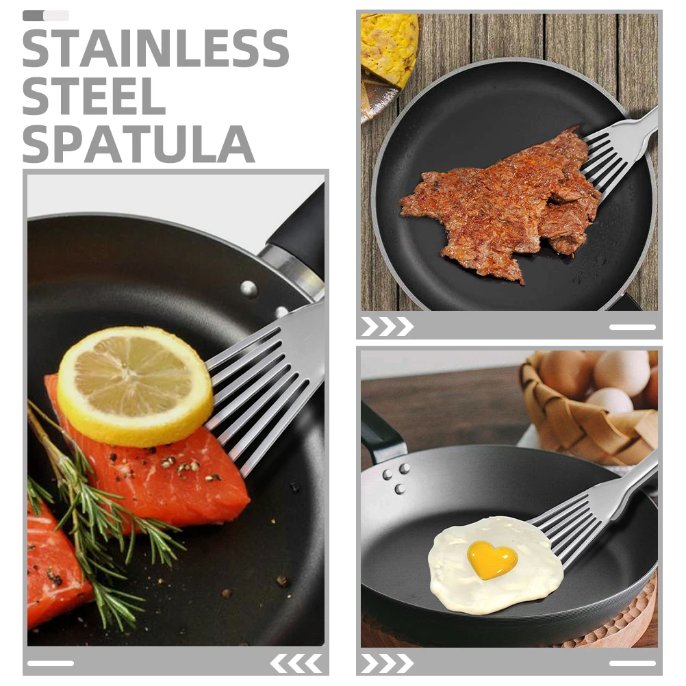 

2 шт. сверхмощная наклонная лопаточка из нержавеющей стали для приготовления пищи, токарный станок для барбекю, кухонный инструмент, эргономичная нескользящая ручка