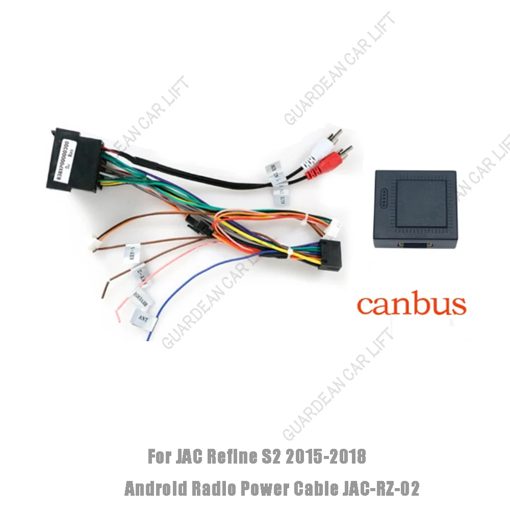 Car 16pin Wiring Harness Adapter Canbus Box Decoder For JAC Refine S2 2015-2018 Android Radio Power Cable JAC-RZ-02