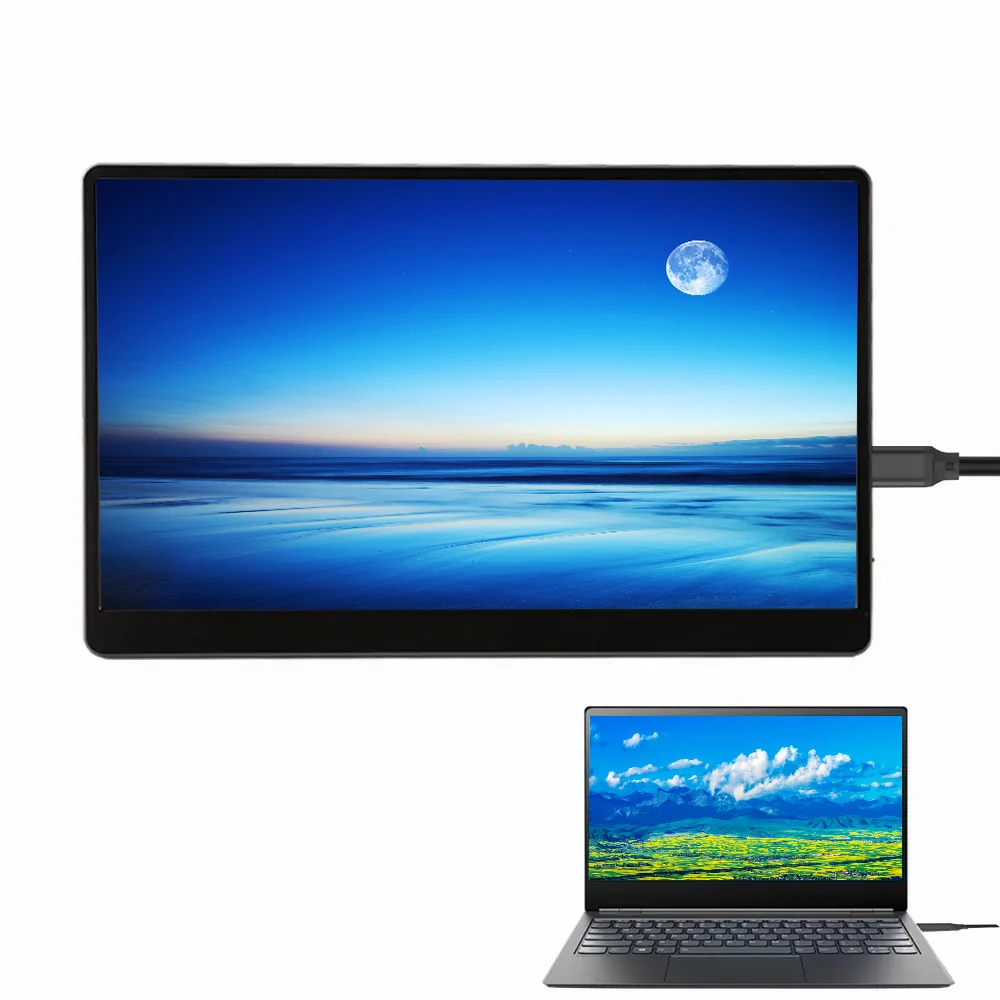 

Ultra-thin Integrated 15.6-inch Portable Display FHD 1080P IPS Screen C-shaped High-definition Mini Portable Display