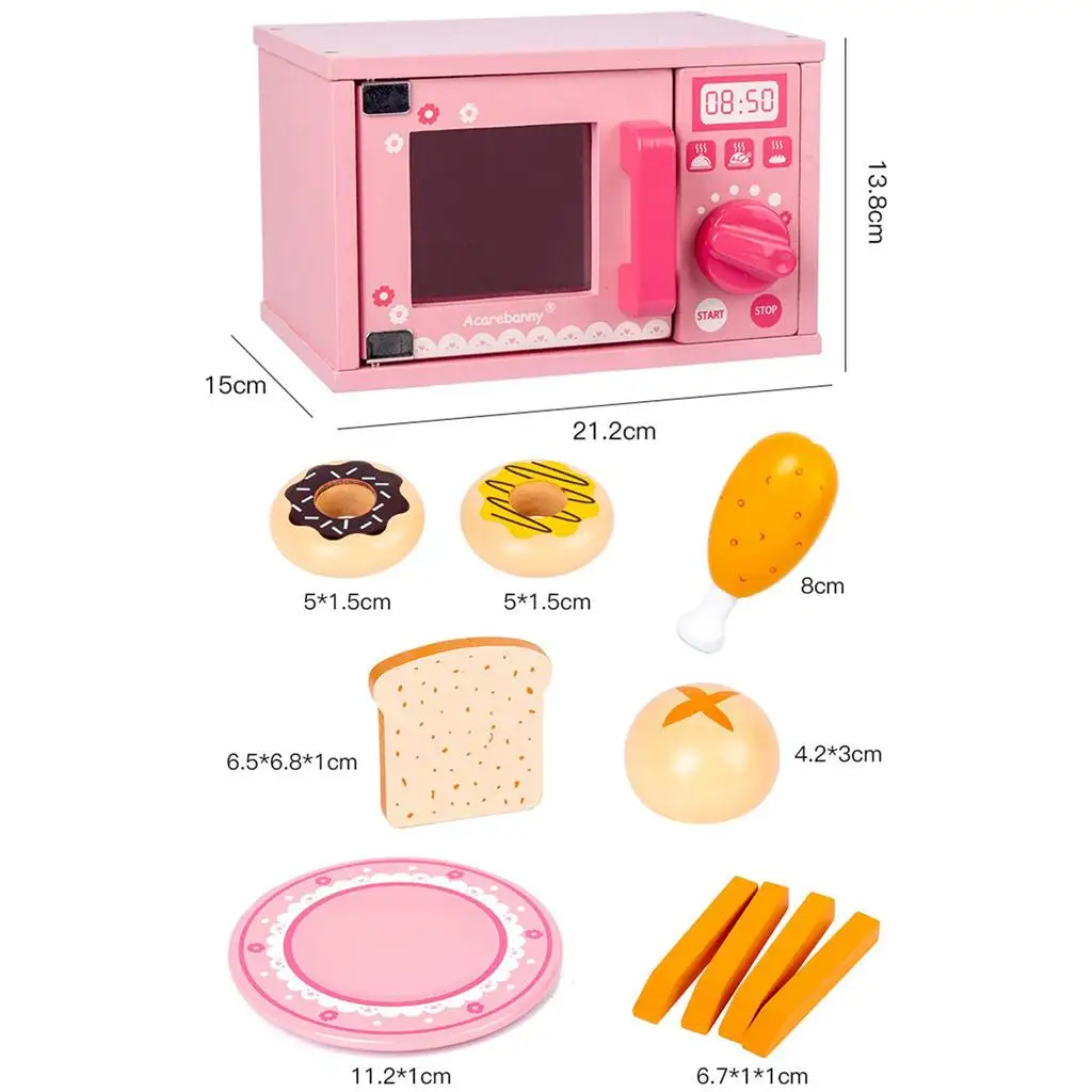 Microwave Toys Pretend Play Oven Role Play Early Preschool Mini Play House