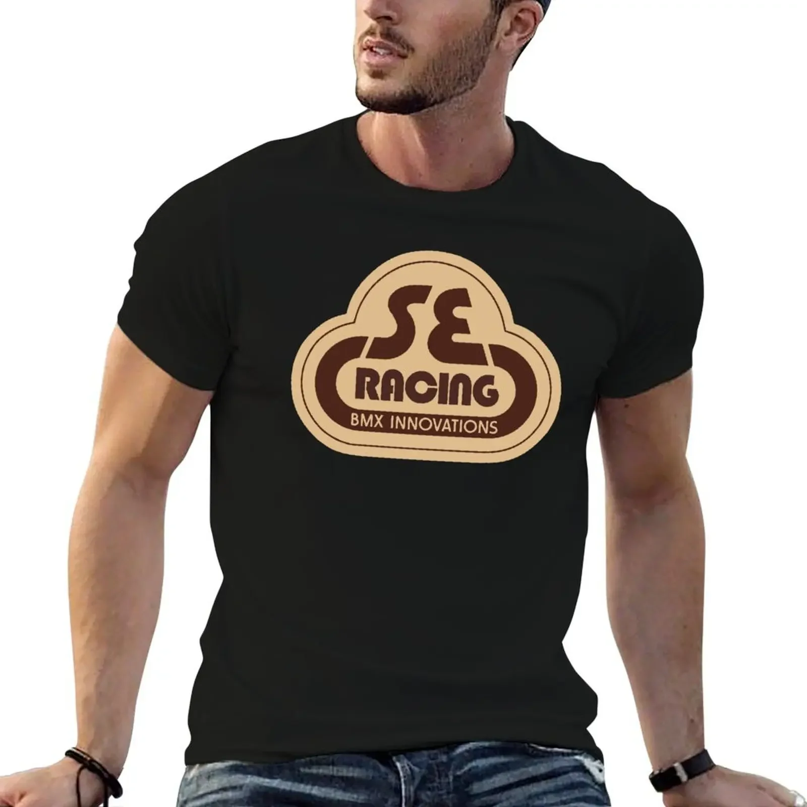 SE BMX Racing Innovations 1978 Brown T-Shirt sublime shirts graphic man clothes graphic t shirt vintage tshirts for men